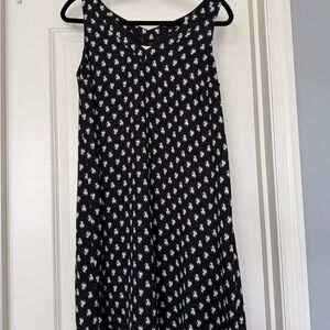 LOFT Black and White Floral Dress